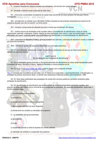  direito para o concurso CFOBA