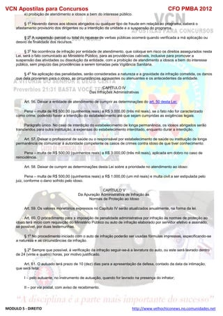  direito para o concurso CFOBA