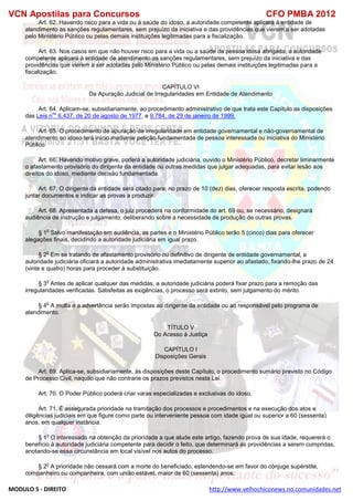  direito para o concurso CFOBA