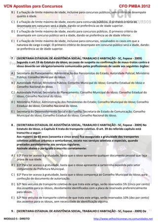  direito para o concurso CFOBA