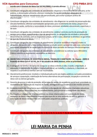  direito para o concurso CFOBA