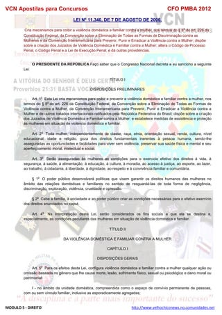  direito para o concurso CFOBA