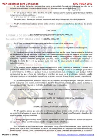  direito para o concurso CFOBA