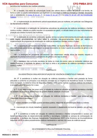  direito para o concurso CFOBA