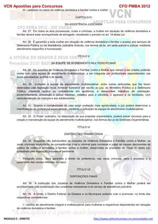  direito para o concurso CFOBA