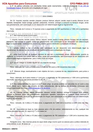  direito para o concurso CFOBA