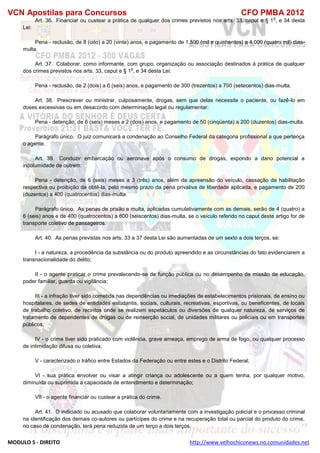  direito para o concurso CFOBA