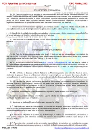  direito para o concurso CFOBA