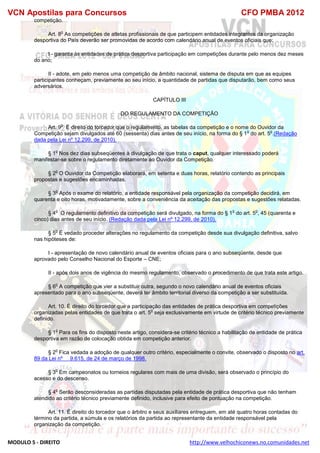  direito para o concurso CFOBA