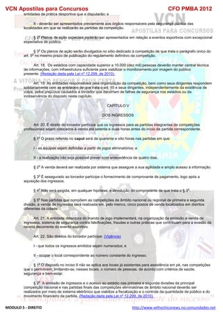  direito para o concurso CFOBA