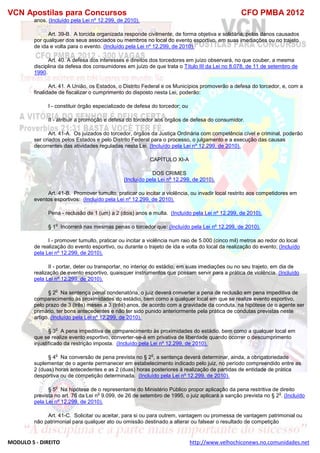  direito para o concurso CFOBA