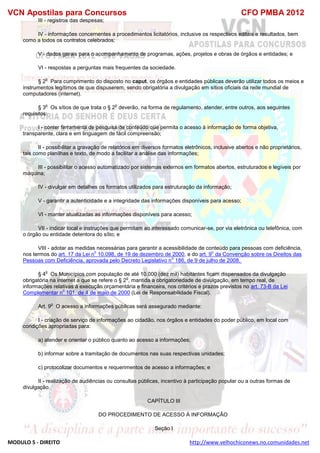  direito para o concurso CFOBA