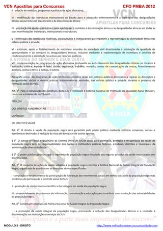  direito para o concurso CFOBA