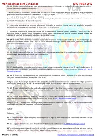  direito para o concurso CFOBA