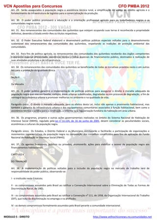  direito para o concurso CFOBA