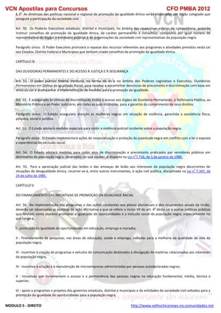  direito para o concurso CFOBA