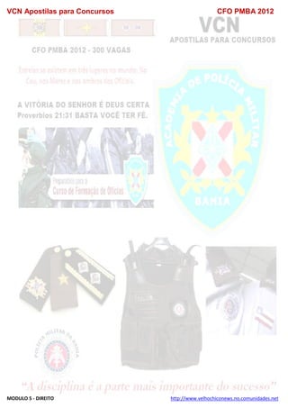  direito para o concurso CFOBA