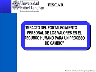 Presentación elaborada por Lic. Axel Edgardo López Velásquez
FISCARFISCAR
 
