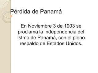 Universidad Tecnológica de PereiraIndependencia de ColombiaEste período comprende de 1810 hasta 1919, año en el que se crea la República de la Gran Colombia.Una combinación de causas políticas, económicas, sociales y culturales originaron el deseo de independencia en las colonias españolas de ultramar.
