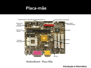 Introdução à Informática
MotherBoard - Placa-Mãe
(mo Placa-mãe
 