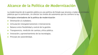 Modulo 1: Política Nacional de Modernización de la gestión Pública | PPTX