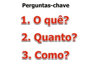 Perguntas-chave 
 