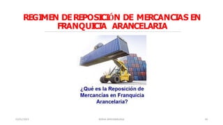 REGIMEN DEREPOSICIÓN DE MERCANCIAS EN
FRANQUICIA ARANCELARIA
23/01/2023 BORJA ARRIZABALAGA 30
 