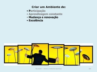 Criar um Ambiente de:
• Participação
• Aprendizagem constante
• Mudança e renovação
• Excelência
101TQ (mód 1 - Introd. à Indústria Química)
 