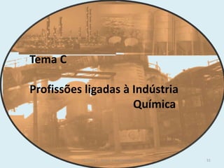 Tema C
Profissões ligadas à Indústria
Química
51TQ (mód 1 - Introd. à Indústria Química)
 