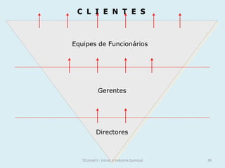 Directores
Equipes de Funcionários
C L I E N T E S
Gerentes
99TQ (mód 1 - Introd. à Indústria Química)
 
