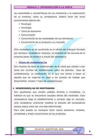 Modulo 1 tecnicas de venta | PDF
