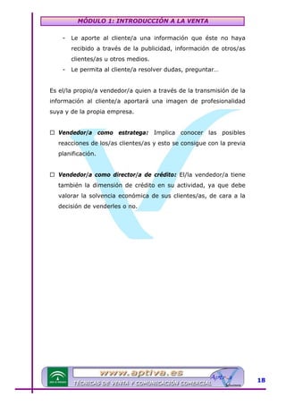 Modulo 1 tecnicas de venta | PDF