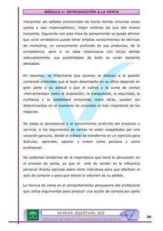 Modulo 1 tecnicas de venta | PDF