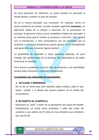 Modulo 1 tecnicas de venta | PDF