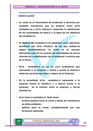 Modulo 1 tecnicas de venta | PDF