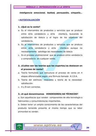 Modulo 1 tecnicas de venta | PDF