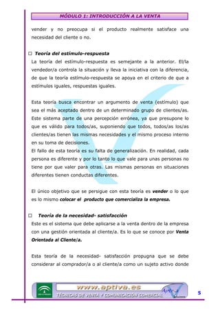 Modulo 1 tecnicas de venta | PDF