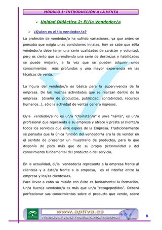 Modulo 1 tecnicas de venta | PDF