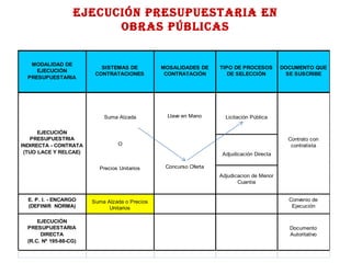 EJECUCIÓN PRESUPUESTARIA EN OBRAS PÚBLICAS 