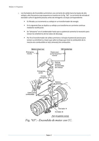 Módulo 14. Propulsión



             o    Los Excitadores de Encendido suministran una corriente de salida hacia las bujías de alto 
                  voltaje y alta frecuencia cuyo esquema se muestra en la Fig. “64”. La corriente de entrada al 
                  excitador sufre el siguiente proceso antes de entregarla a la bujía correspondiente: 

                          Es filtrada y se incrementa su voltaje en un transformador de energía.  

                          En la siguiente fase se duplica su voltaje y se transforma en corriente continua 
                          mediante rectificación. 

                          Se “almacena” en el condensador hasta que su potencial aumenta lo necesario para 
                          ionizar los entehierros de los tubos de descarga. 

                          Por fin el transformador de salida suministra a la bujía el potencial preciso para 
                          ionizar su entrehierro y hacer que salte la chispa que inicie la combustión de la 
                          mezcla aire‐combustible en la(s) cámara(s) de combustión.  

 




                                                                                            
 



                                                    Página 57  
                                                                   
                                                                   
 