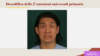 104
Decodifica delle 7 emozioni universali primarie
 