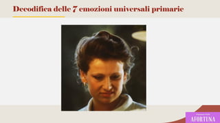 98
Decodifica delle 7 emozioni universali primarie
 