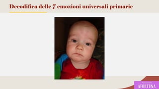 101
Decodifica delle 7 emozioni universali primarie
 