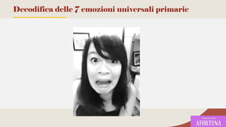 104
Decodifica delle 7 emozioni universali primarie
 