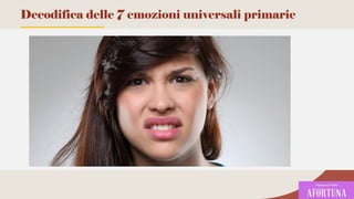 109
Decodifica delle 7 emozioni universali primarie
 