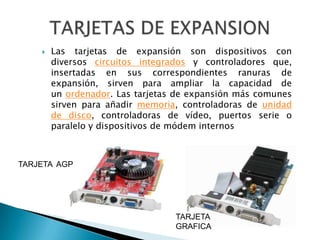 Regularmente los encontrarás dentro del chasis, permiten la inserción de un disco compacto y/o un disco flexible; tienen la función de leer o guardar información en ellos.UNIDAD DE CD Y DE DISKETTE