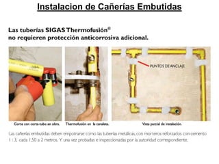 Instalacion de Cañerías Embutidas
 