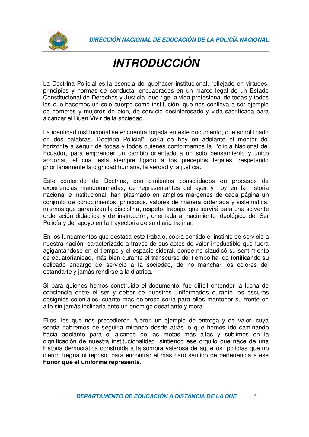 Modulo 1 Doctrina Doctrina Policial