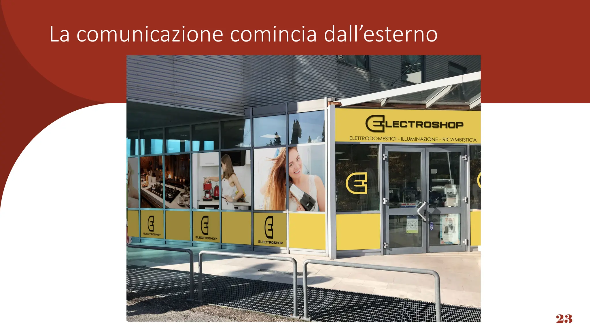 23
La comunicazione comincia dall’esterno
 