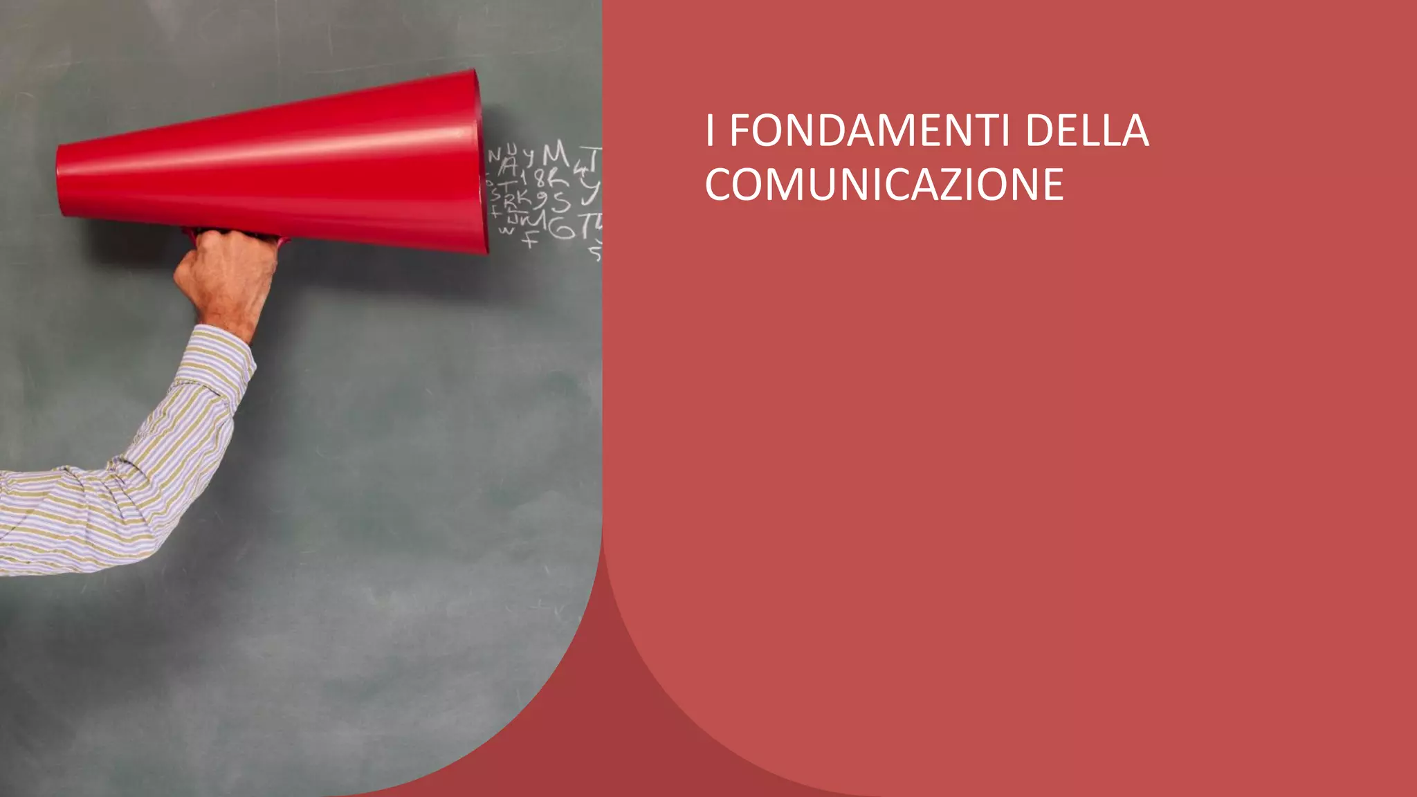 I FONDAMENTI DELLA
COMUNICAZIONE
 